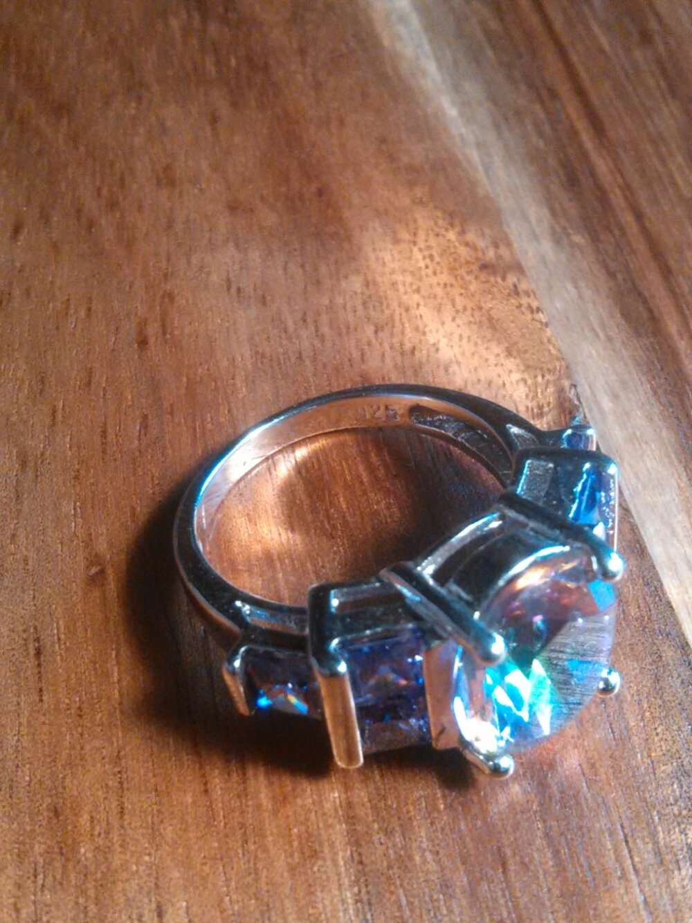 Simulated Mystic Topaz and Purple Crystal Ring (Size 7) - Picture 7 of 16